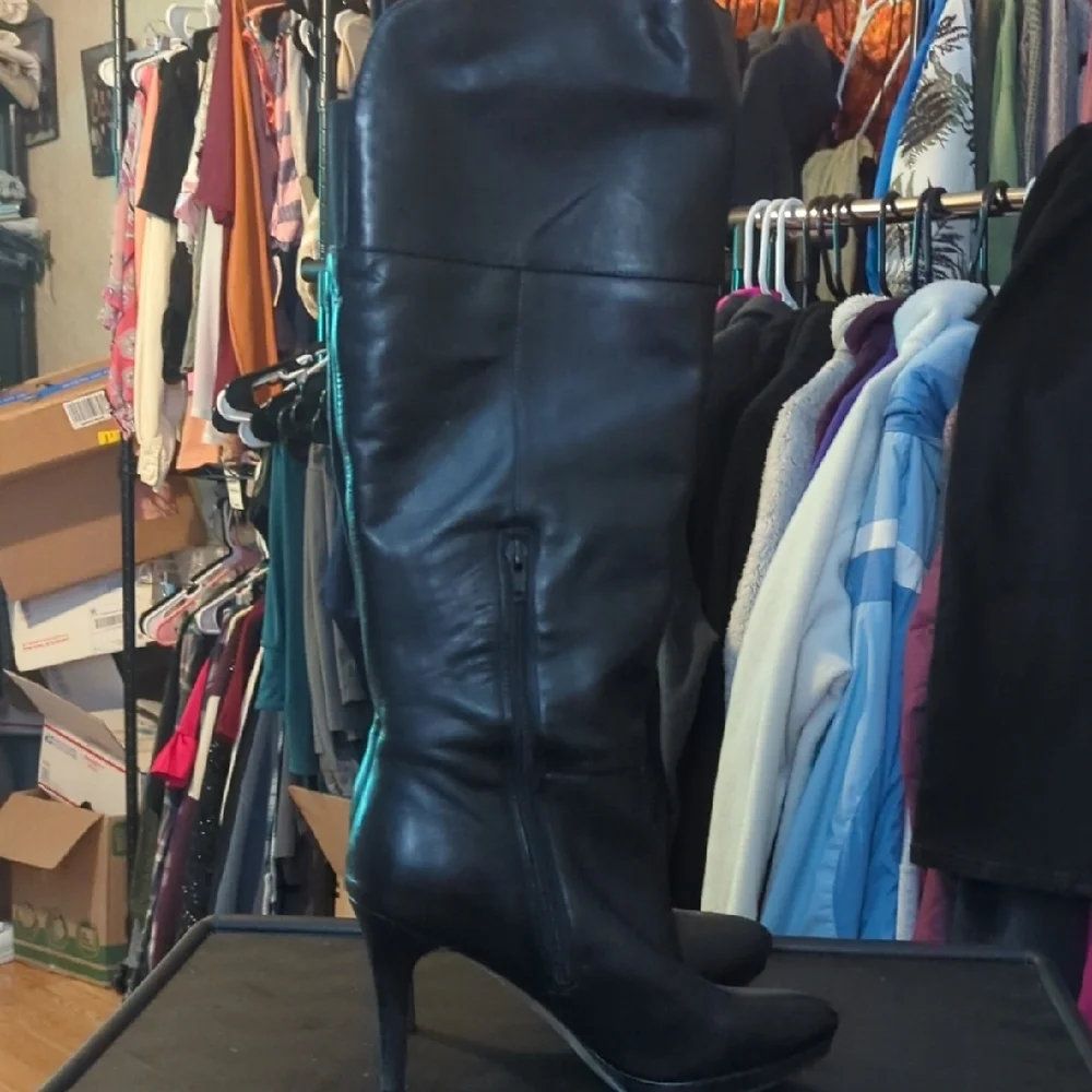 Audrey Brooke Black Over the Knee Boots